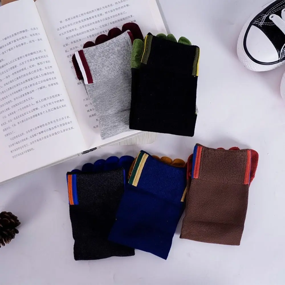 

5-парные модные удобные носки с пятью пальцами, впитывающие пот, повседневные носки с раздельным носком, дышащие хлопковые носки для мужчин