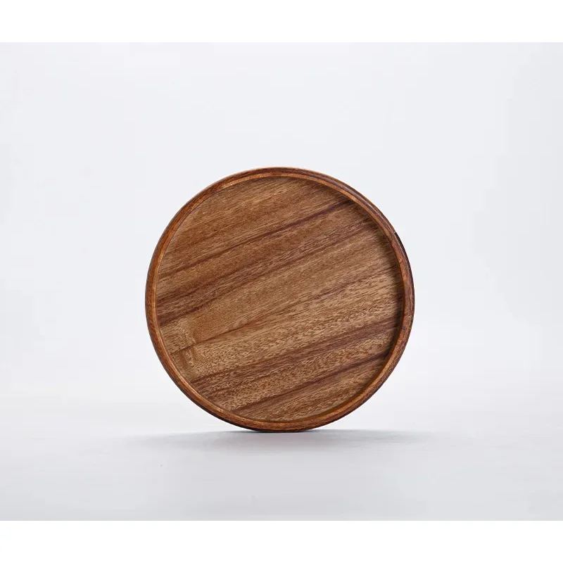 Walnut Wood Tea Serving Tray, Wooden Tea Tray, Fruit Plate Coffee & Dessert, Japanese Style Home Use Tea Holder Dry Brewing Tray