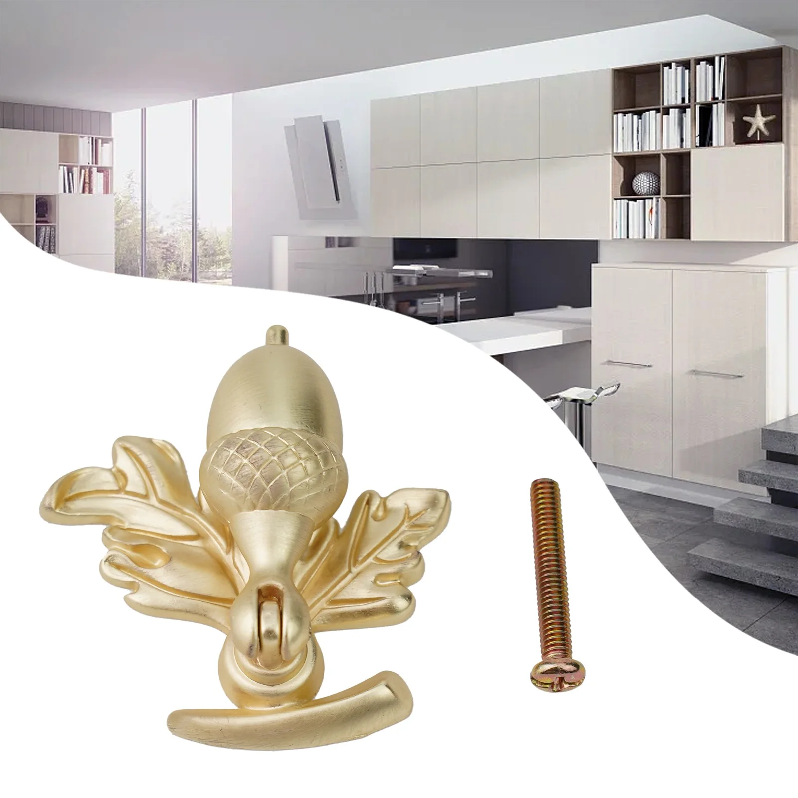 Acorn-Shaped Zinc Alloy Drawer Knob for Use on For Kitchen Cabinets Bathroom Vanities Bedroom Dressers and Entryway Furniture