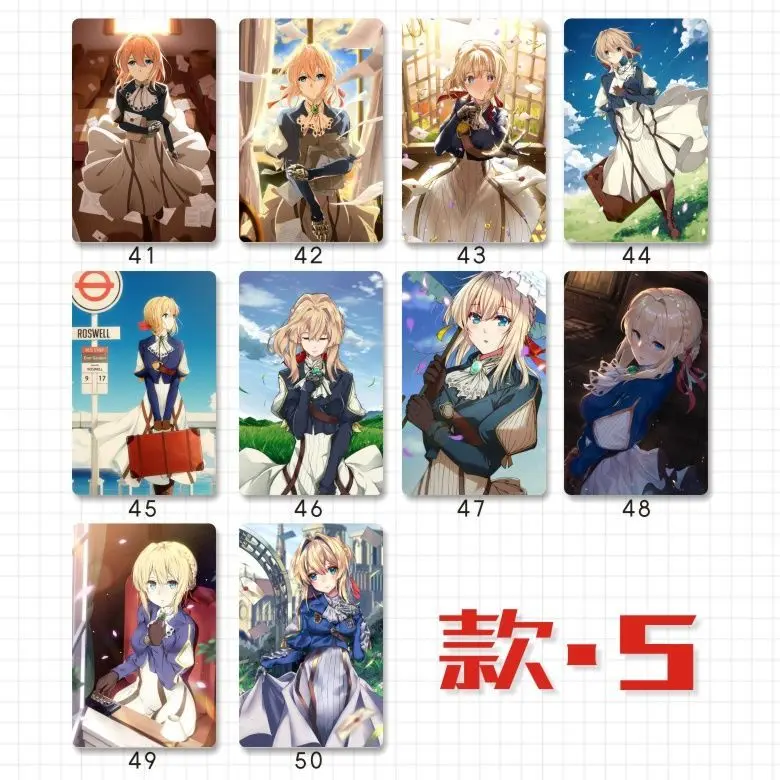 10PCS Anime Violet Evergarden Card Cosplay Student Card Collect Souvenirs Birthday Gifts Boys Girls