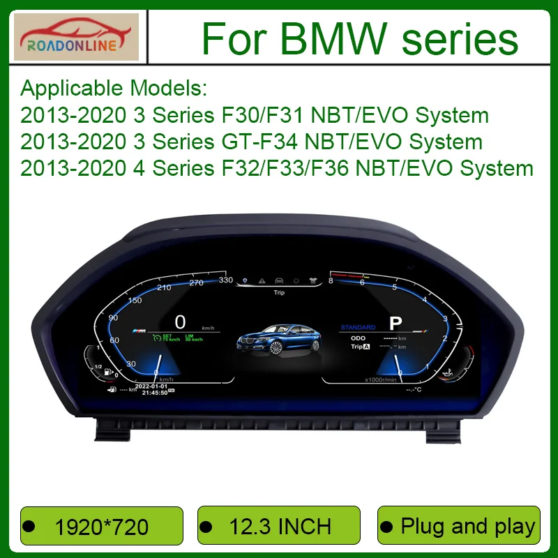 

2025 New Lcd Digital Dashboard Cluster Digital For BMW 3 Series GT 3/4 Series2013-2020 12.3INCH Virtual Cockpit Instrument