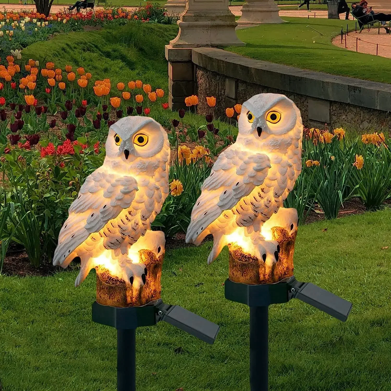 

LED Solar Owl Ground Light Courtyard Lamp Garden Lights Outdoor Waterproof Stake Light Pathway Decor Solar Patio Ground Lantern