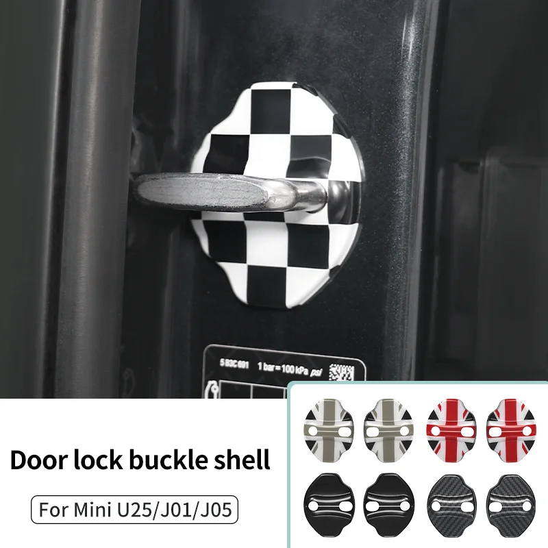 

Car Door Lock Protective Buckle Cover Case For Mini Cooper E/SE J01 J05 U25 ABS Car Styling Waterproof Anti Rust Accessories