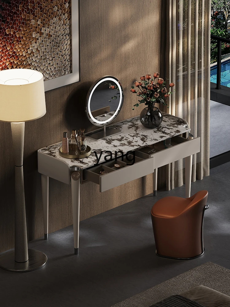 

LMM Italian minimalist dressing table with mirror premium bedroom makeup dressing table