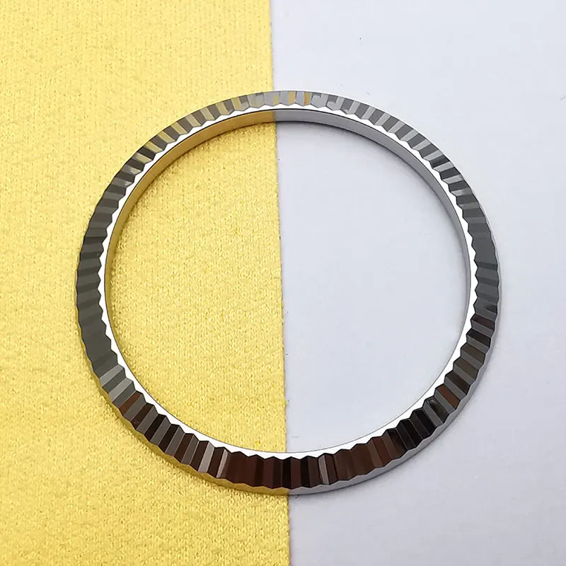 904L Stainless Steel White Gold Plated Watch Bezel For RLX 41mm Datejust 126334 126300, Watch Parts