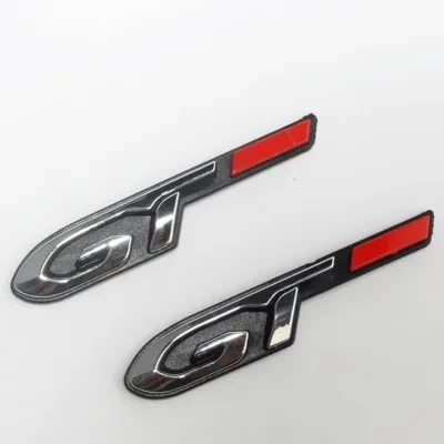 1X Car-styling Sticker ABS GT Badge Emblem Sticker Trunk Rear Stikcers Decal For 5008 4008 3008GT 2008 508 408 308