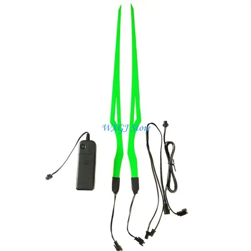 37JE Helmet Decoration Light Bar Sticker Helmet LED Cold Light Stripe Luminous Decals
