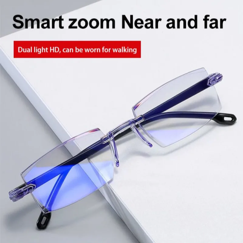 New fashion and practical anti-blue light smart zoom reading glasses