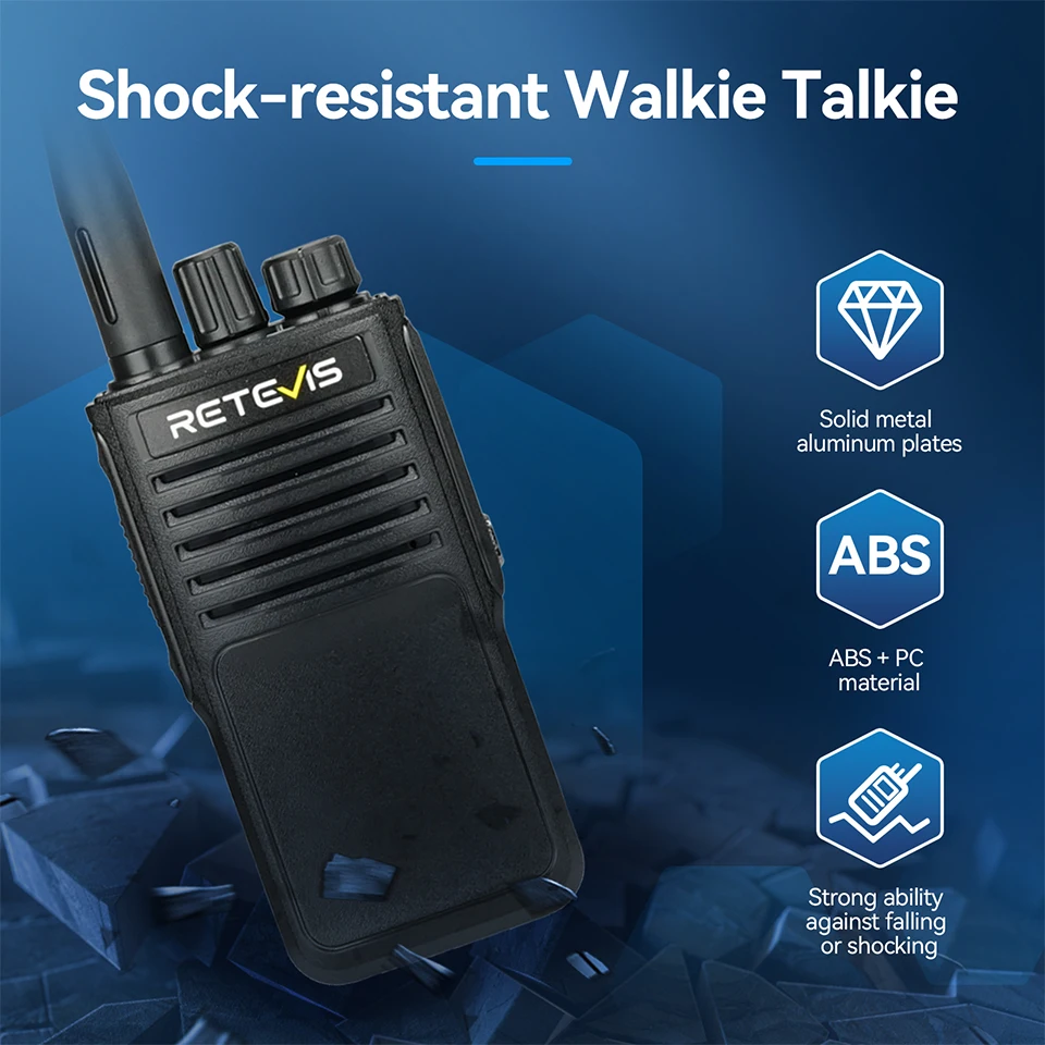 Retevis P62 Walkie Talkie 10W Poderoso IP68 à prova d'água Walkie-talkies de longo alcance Dual Band Transceptor de rádio em dois sentidos VHF UHF