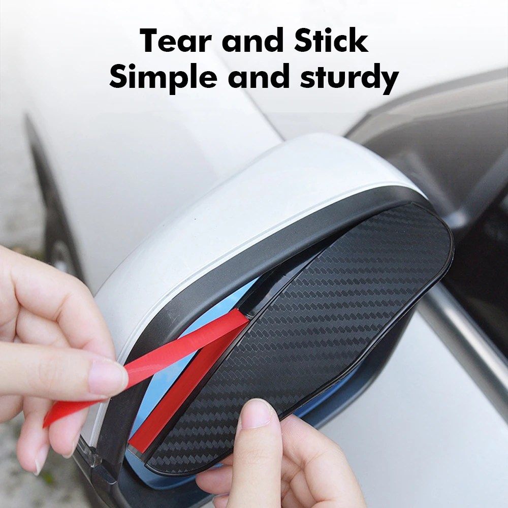 Car Rearview Mirror Rain Eyebrow Universal Carbon Fiber Sun Visor Shade Cover Auto Rear View Mirror Rainy for Car Accessories