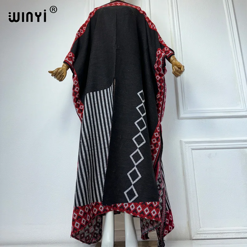 WINYI Africa print holiday kaftan evening long dresses Elegant robe African Women winter Caftan women party abaya dubai luxury