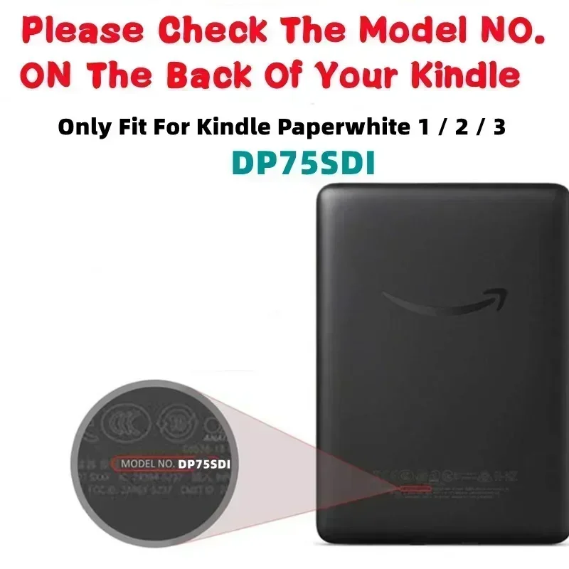 Funda magnética para Kindle Paperwhite 5th 6th 7th Generation 2013 2015 Paperwhite 1 2 3 DP75SDI EY21 6 pulgadas cubierta para lector electrónico de libros electrónicos
