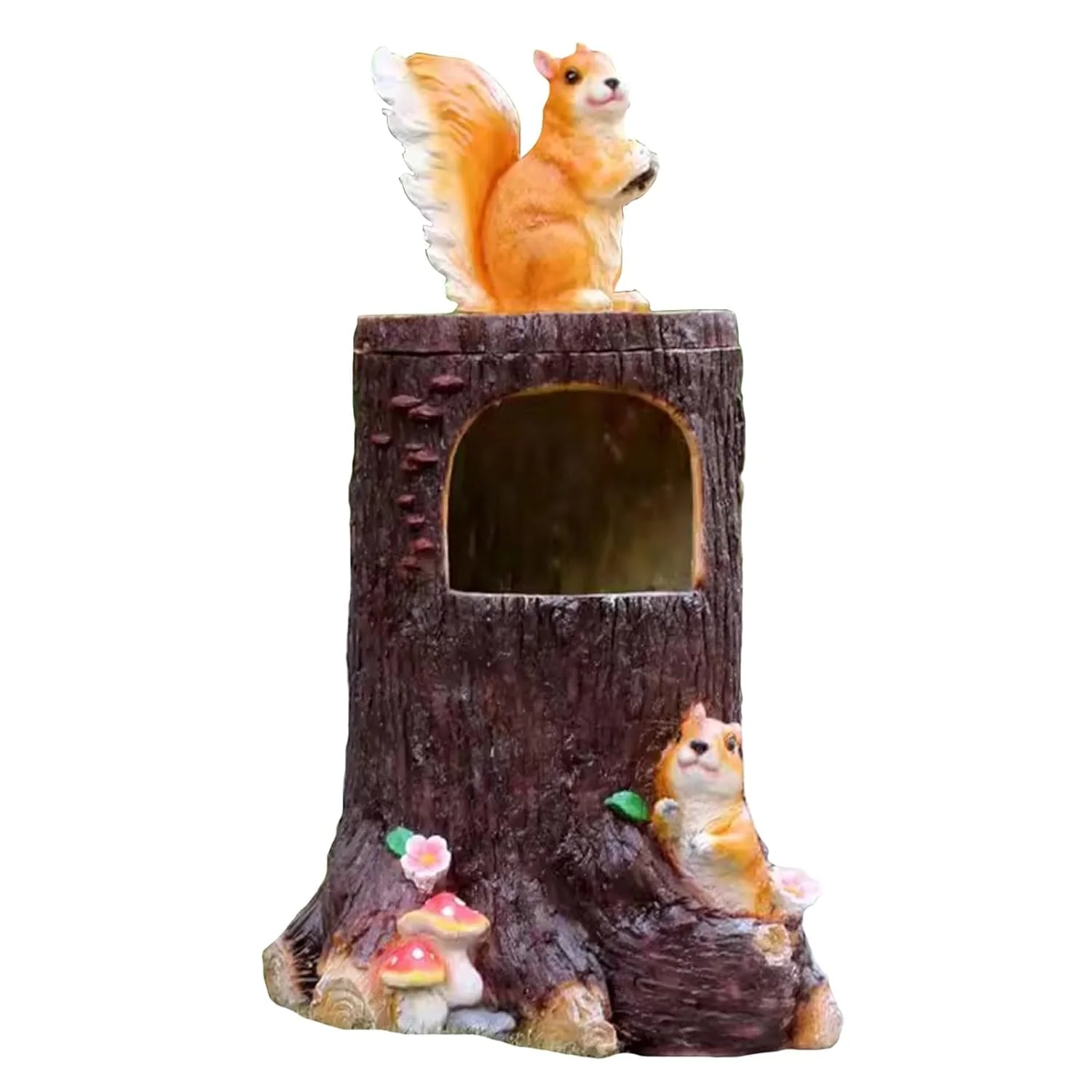 Creative  Recycling Bin Animal Theme 3D Sculpture Trash Can Stump Dumpster