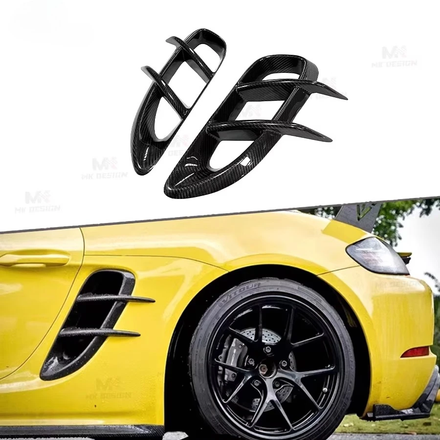 

Real Carbon Fiber Side Vents Air Intake for 2016-2020 Porsche 718 Cayman Boxster Air Inlets Wholesale Side Grill Car Accessories