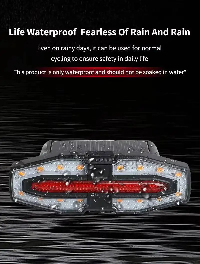 

ESLNF Signal Bicycle Control Light LED Mountain Waterproof Source Upgrade Rear Lamp Solar New Remote Turn Horn For Night Riding