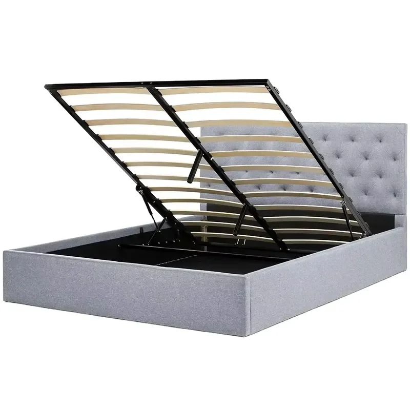 Queen king Size Storage Bed Frames Lift up Hidden Storage Space Bed Sets