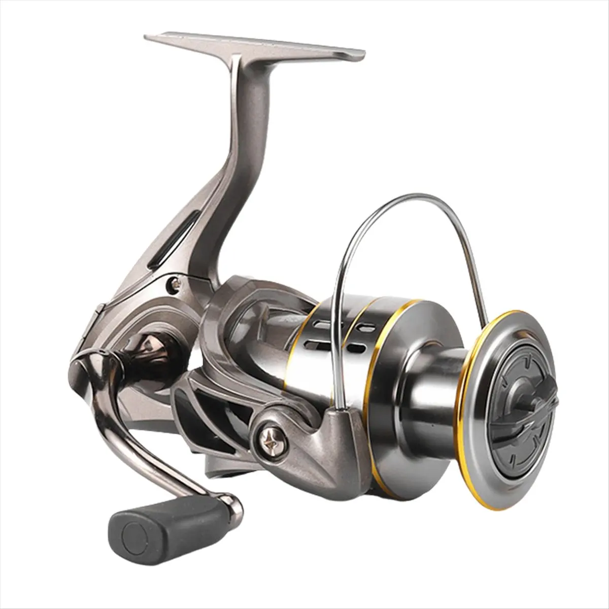 *ABKM Luya Fishing Reel Spinnings Wheel Metal Long-Distance Casting Fishing Reel Spinnings Reel Gear (Soft Rubber Grip Ball),B
