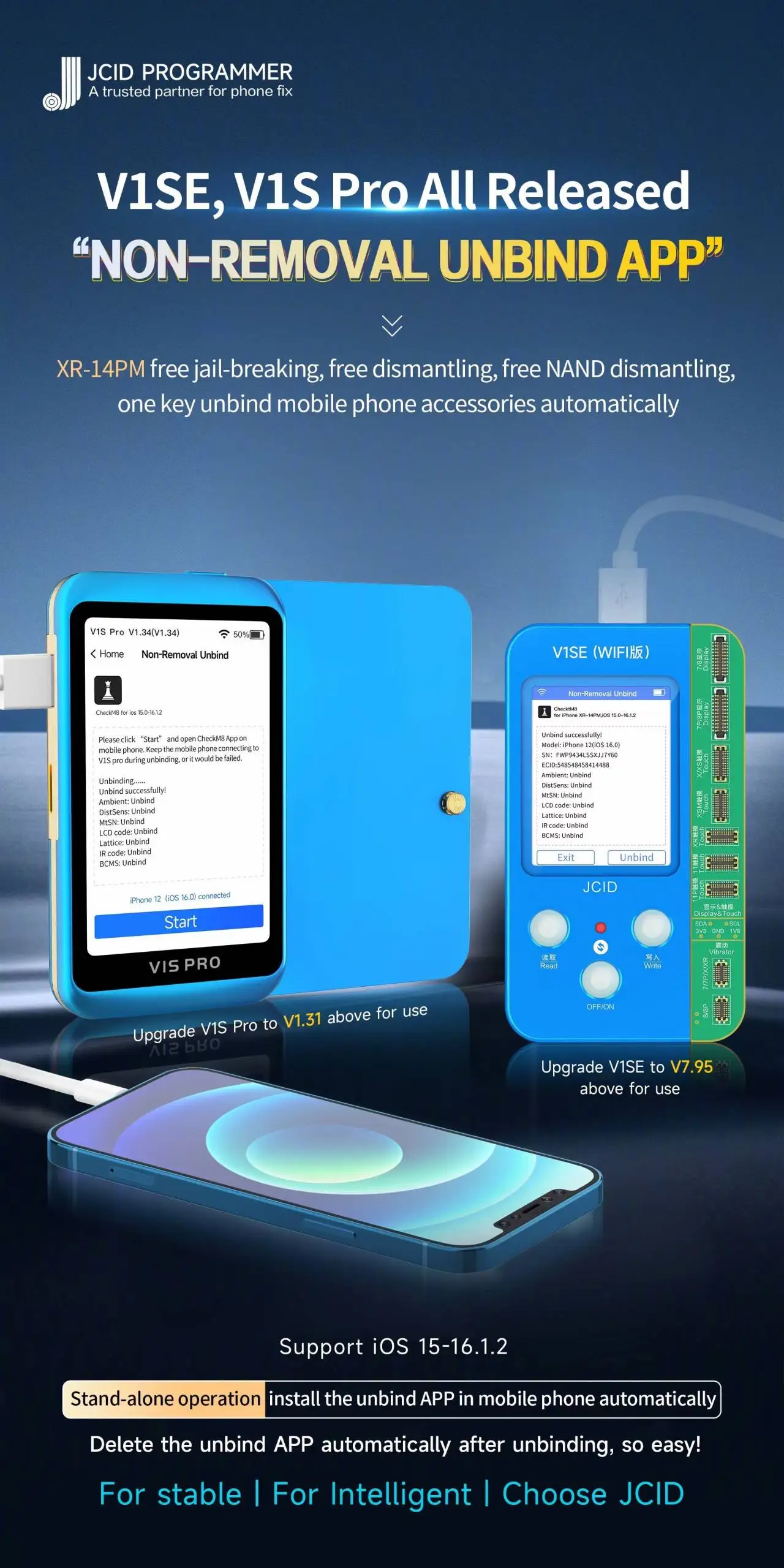 JCID V1SE Phone Reading Programmer JC Non-removal Face ID Repair