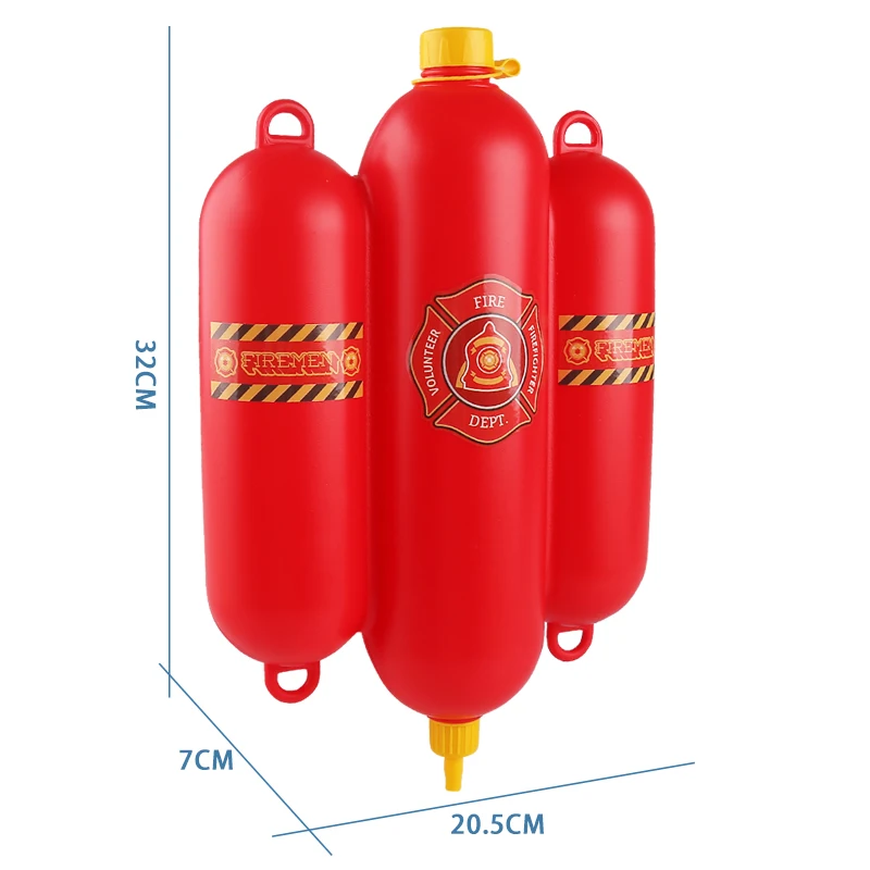 مسدس مياه على ظهره للأطفال، مسدس مياه على شكل حقيبة ظهر لرجال الإطفاء، لعبة قتال المياه على الشاطئ، مسدس مياه قابل للسحب، كبير 2000 سي سي #4