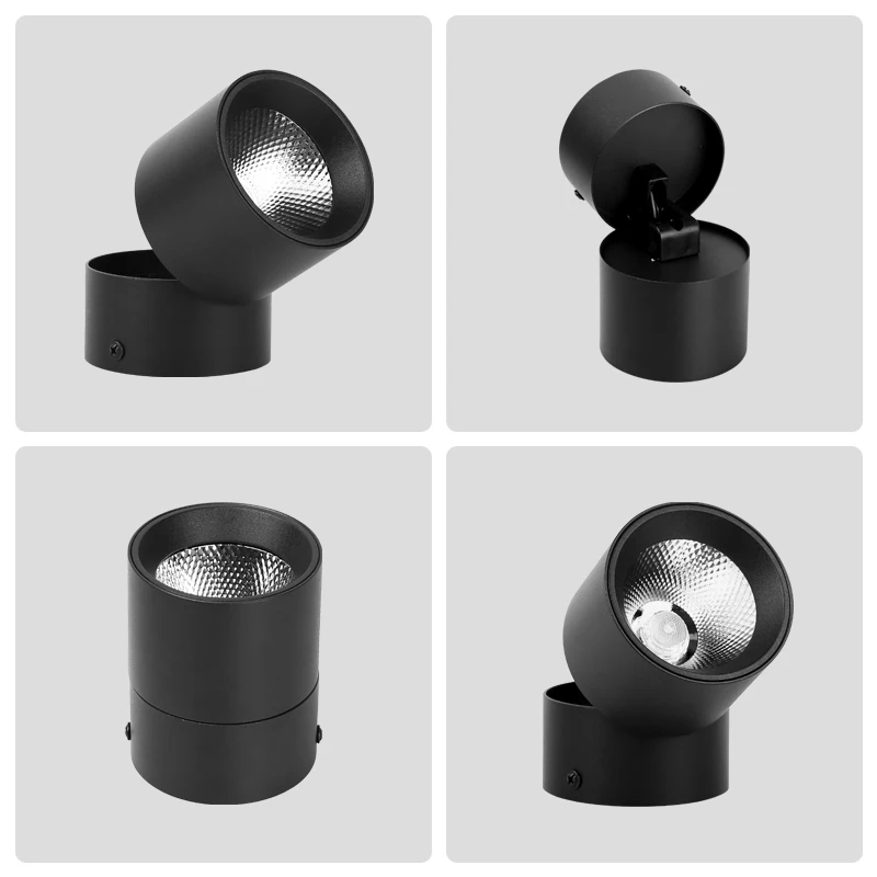 Foldable Aluminum Led Track Lights Surface Mounted Spotlights Adjustable Angle Track Lighting Spot Lights for Home Kitchen Store