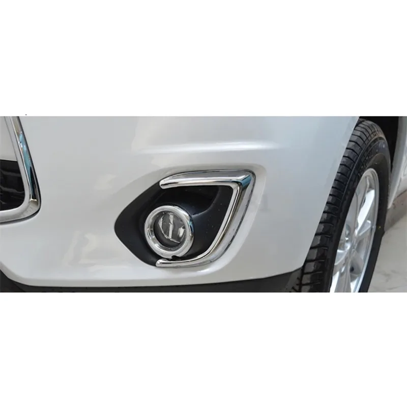For Mitsubishi ASX 2013-2018 Car Rear Fog Light Front fog lights Cover Trim Strip ABS Chrome Frame Lamps Car Strips Decoration