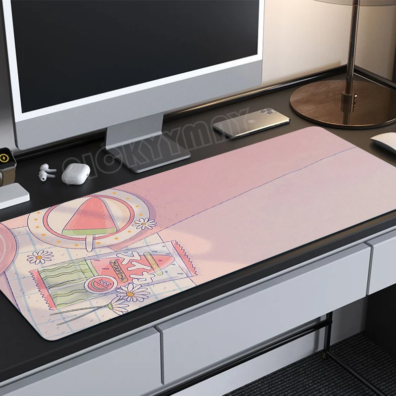 

Girl Large Desk Pad 100x50cm Big Computer Mousepads Gaming Mousepad Big Keyboard Mats Pink Gamer Mouse Pad Desk Mat