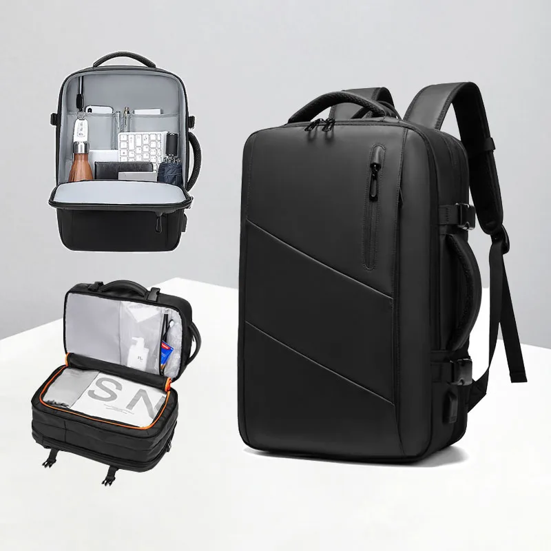 Men's 16 Inch Large Capacity Laptop Backpack Waterproof Expandable Dry Wet Separation Business Travel School Bag