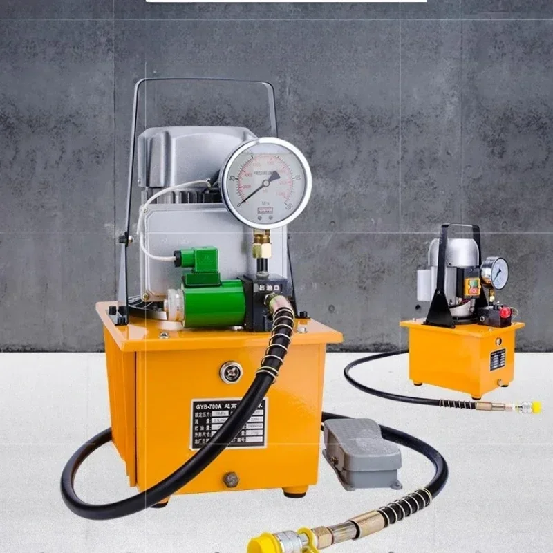 Bomba hidráulica eléctrica de doble circuito, válvula solenoide de presión ultraalta, interruptor de pie, prensa hidráulica de 220V/380V