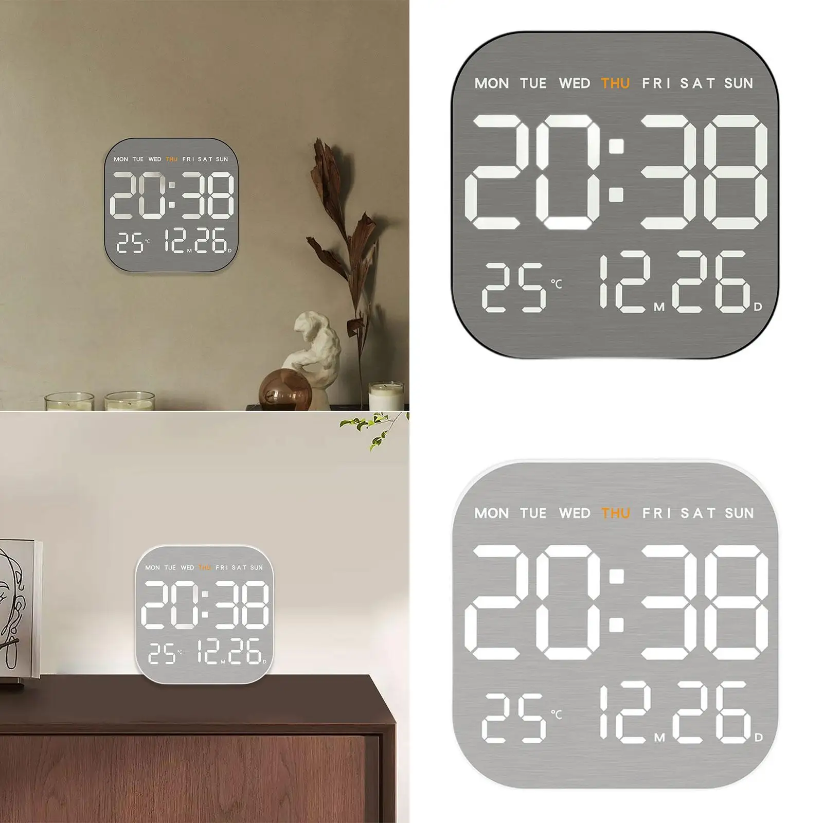 Digital Wall Clock Practical Table Clock for Home Study Room Livingroom