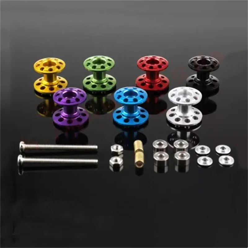 Homemade Tamiya 4WD accessories new hollow light 13-12mm aluminum alloy double head guide wheel pair price