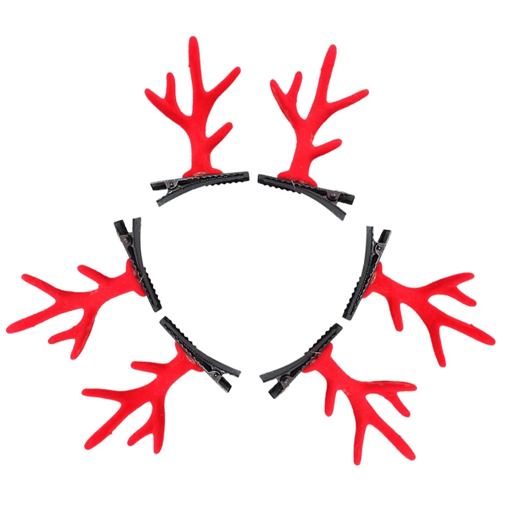 

6 Pcs Hair Girl Clips Kids Girl Antlers Hairpin Accessories Christmas Party Antlers Hairpin Weihnachten Hair Decor
