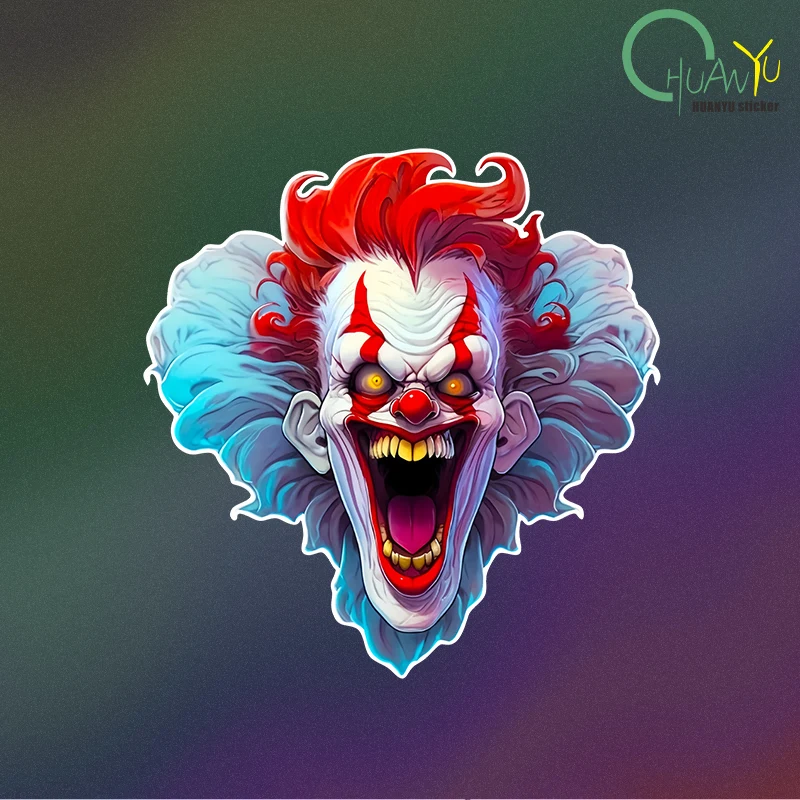 

Clown Decorative Car Stickers Funny Auto Window Motorcycle Tank Front Windshield Stickers Waterproof Car Body Styling Decals