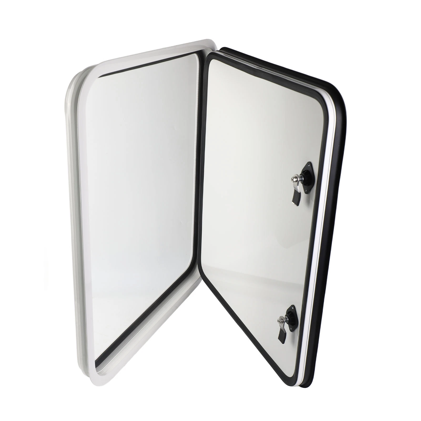 

700x600mm Heavy Duty RV Baggage Door Square Rounded Corners Storage Baggage Hatch Door with Flat Lock and Keys