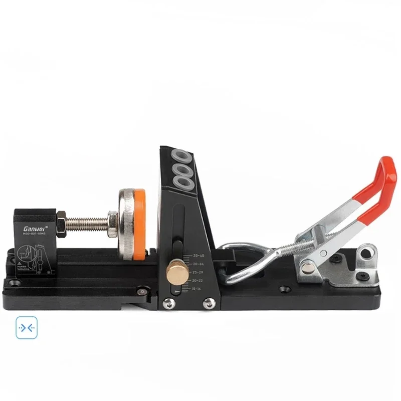 Woodworking Oblique Hole Punch Locator Pocket Hole Jig with Front-Mounted Clamp Drill Guide Tool Kit Aluminum Joinery DIY Tools