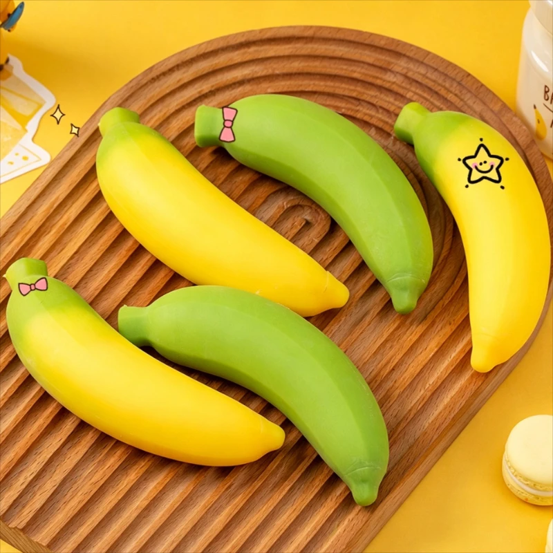Color‑Changing Banana Squishy Fidget Toy Quick Rebound Soft ASMR Sensory Squeeze Ball Anti‑Anxiety Stress Relief Fidget Toy