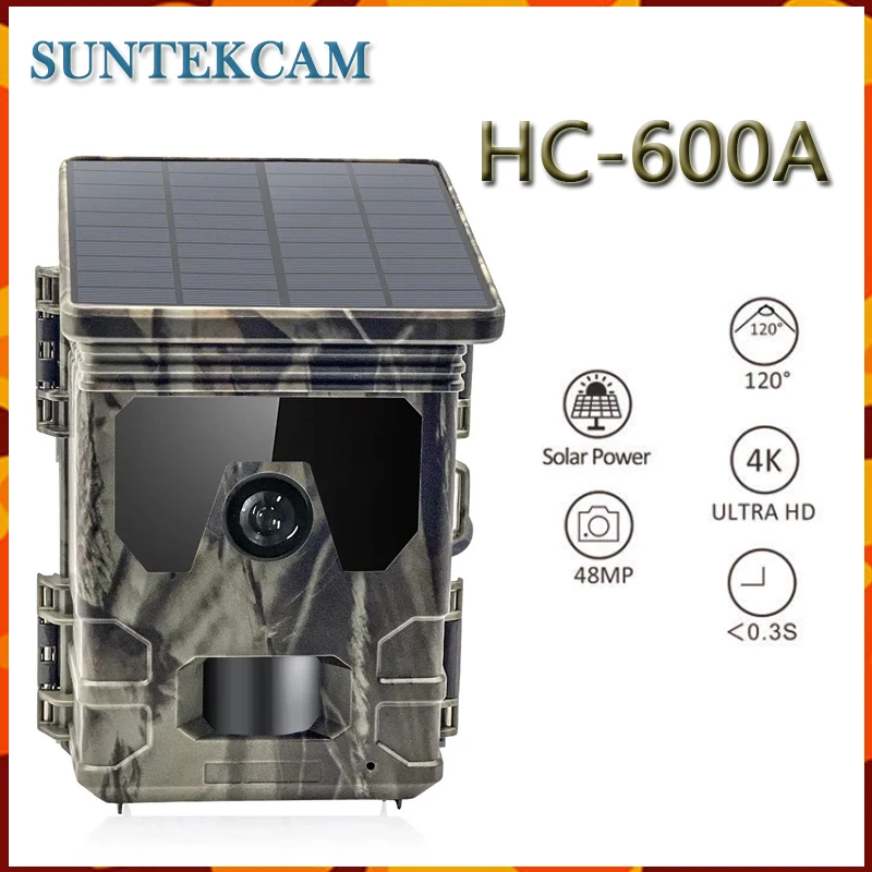 Solar outdoor hunting camera 4K50MP high-definition night vision IP65 waterproof infrared motion detection hunting camera HC600A