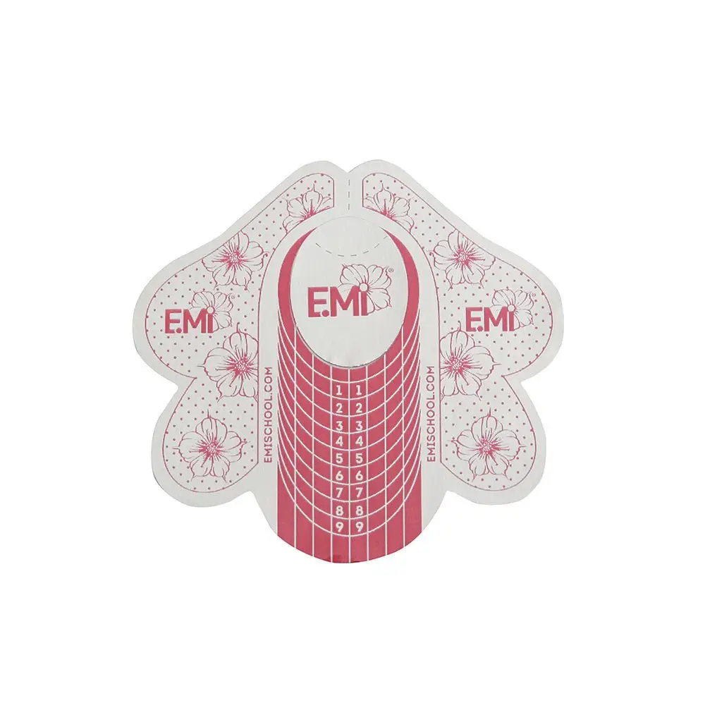 100 قطعة/لفة المهنية الموسعة الأشعة فوق البنفسجية هلام أشكال منشئ دليل ملصق DIY بها بنفسك مانيكير الأظافر وهمية مسمار ملصقات الأظافر ورقة صينية