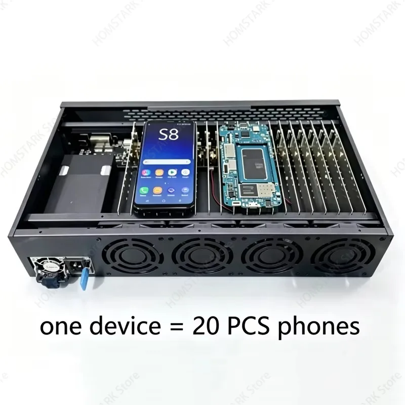 Phone‑Farm Mainboard Box with USB OTG Ethernet, 64GB RAM ROM for Multi‑Device Group‑Control Bulk‑Operation Equipment Accessory