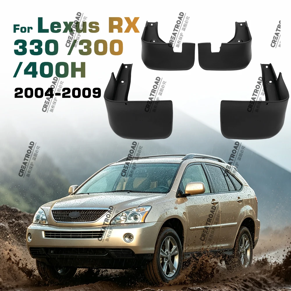 Fender Mudflaps For Lexus RX330 RX300 RX400H 2004-2009 2005 2006 2007 2008  Splash Guards Mudguards Mud Flaps car Accessories