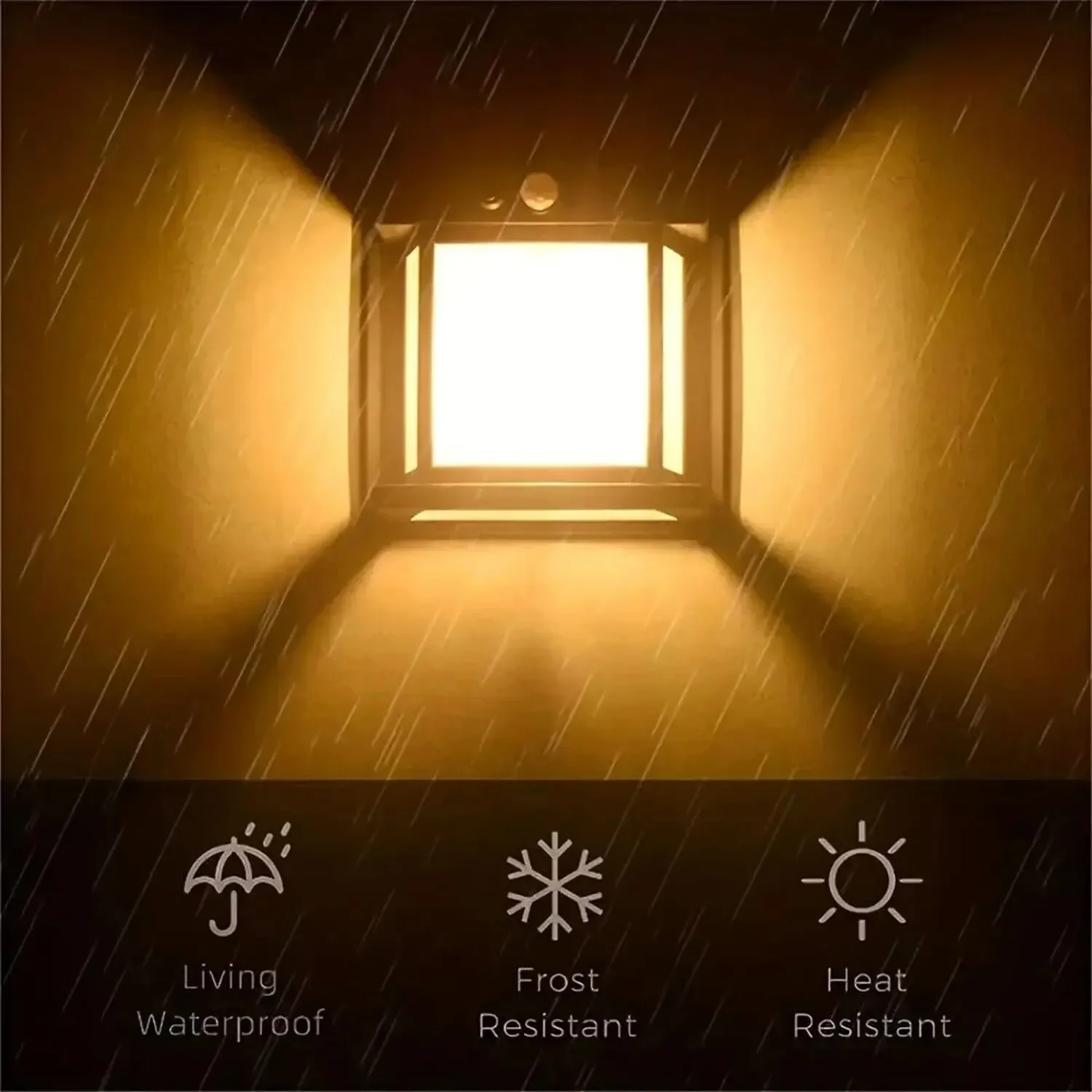 Solar Tungsten Night Lamp Intelligent Motion Sensor Wall Lamp 3 Lighting Modes Waterproof Courtyard Garden Decoration Lantern