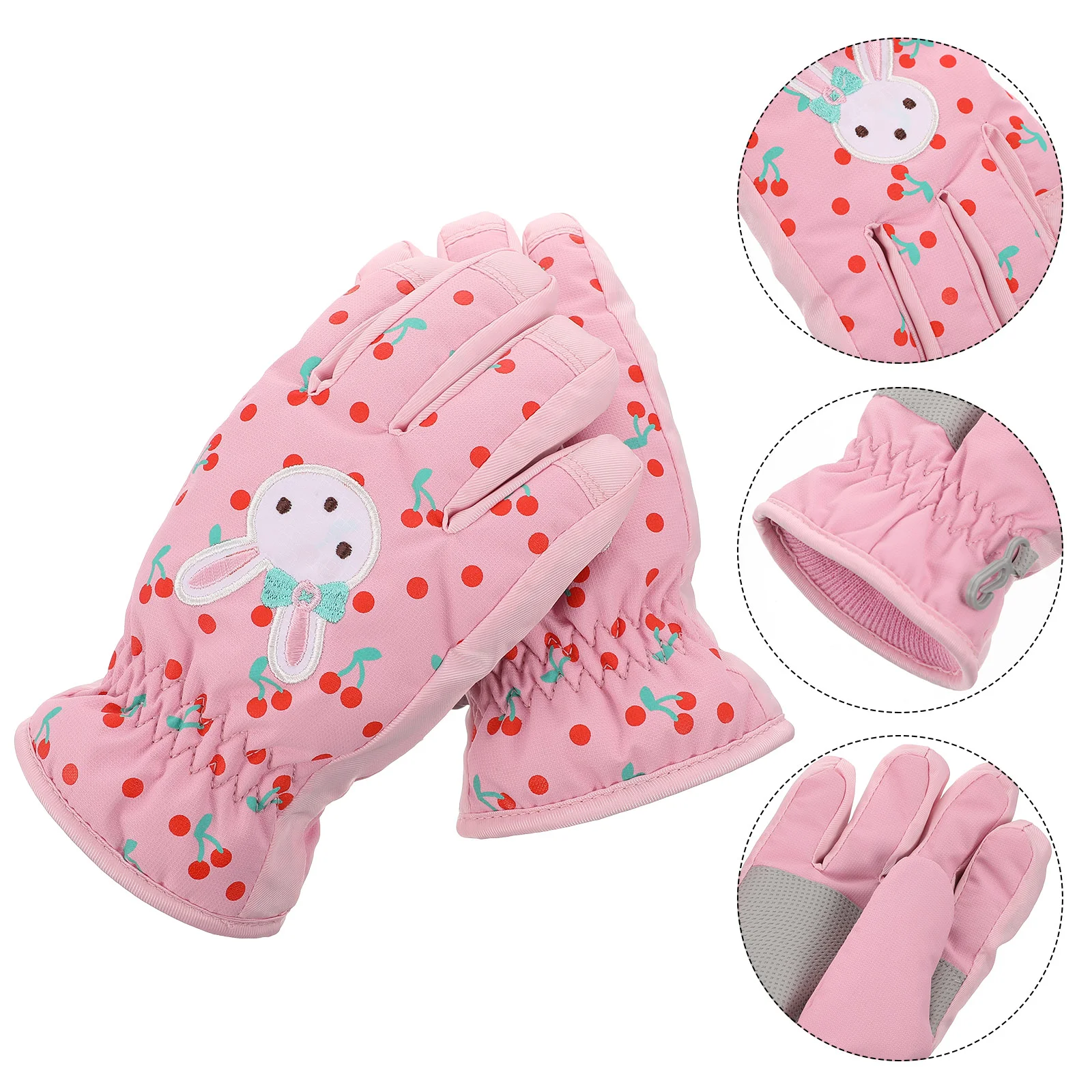 Luvas de esqui para meninas adoráveis resistentes à água para crianças manter luvas quentes crianças neve inverno