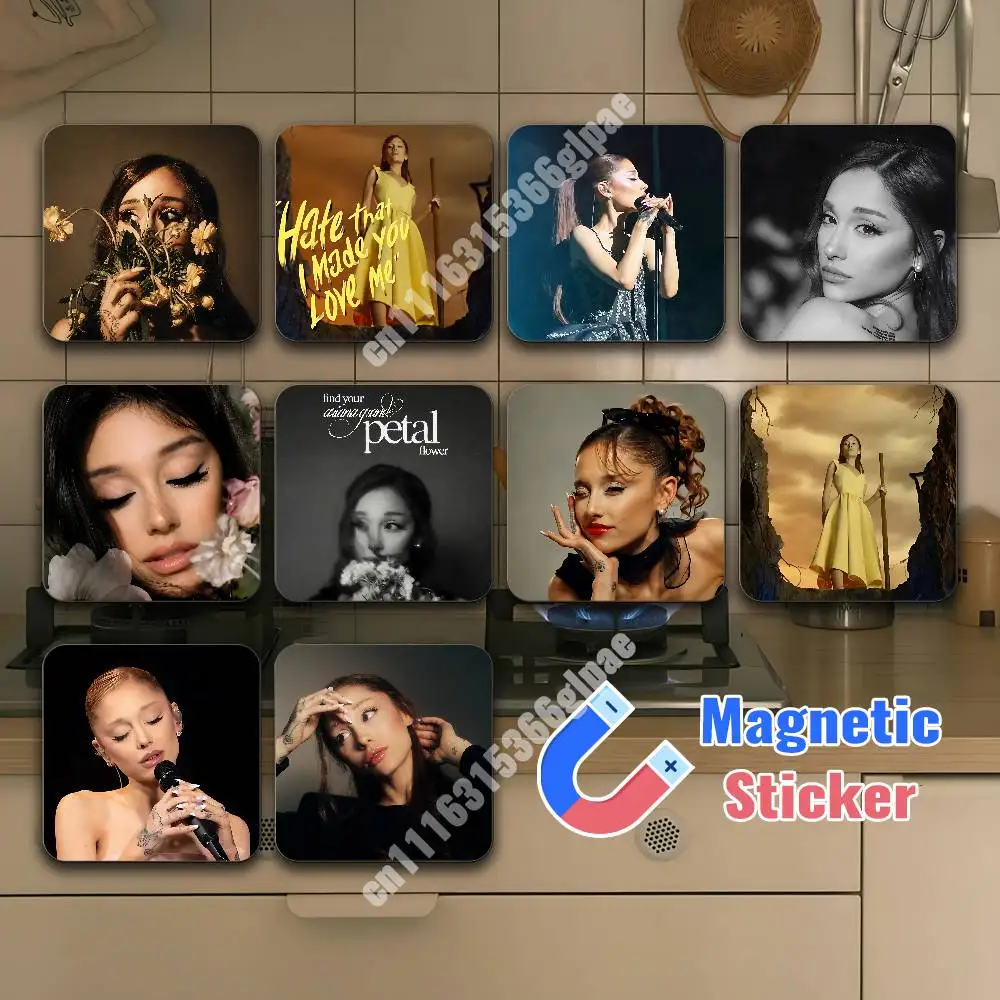 Petal A-Ariana G-Grande Hate That I Made You Love Me Magnetic Sticker Reflective Fridge Decal for Metal Surfaces Magnet Sign