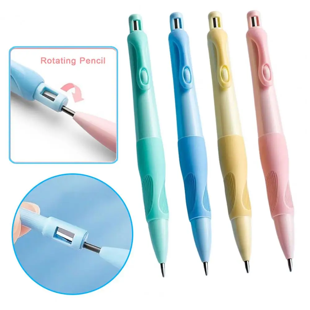 Mechanical Pencil Set Corrects Grip Posture Pencil with 2.0MM Refill Silicone Grip Pencil with Sharpener Home Office Classroom