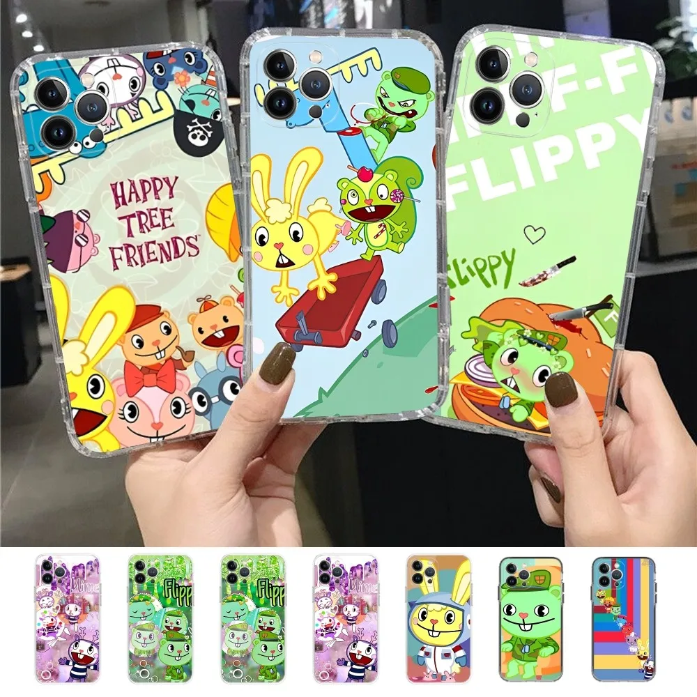 Happy Tree Friends Phone Case For iPhone 15 14 11 12 13 Mini Pro XS Max Cover 6 7 8 Plus X XR SE 2020 Funda Shell