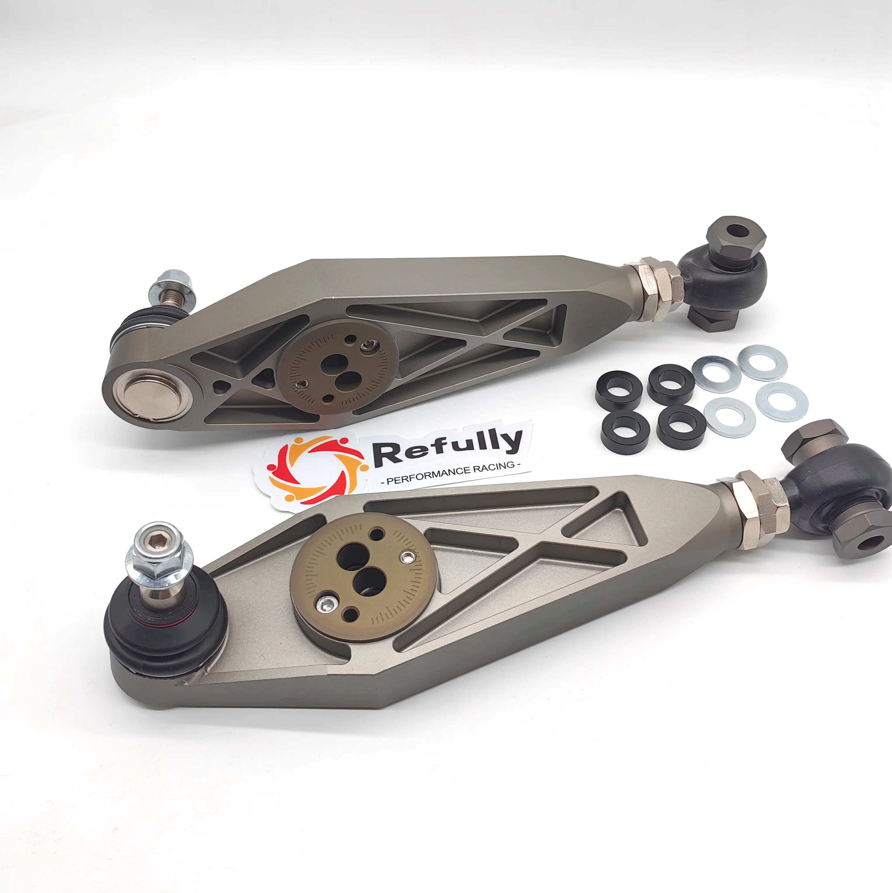 Adjustable Lower Control Arms Kits for Porsche 996&997 CNC Billet Aluminium Made Spherical Bearings Heim Joint.