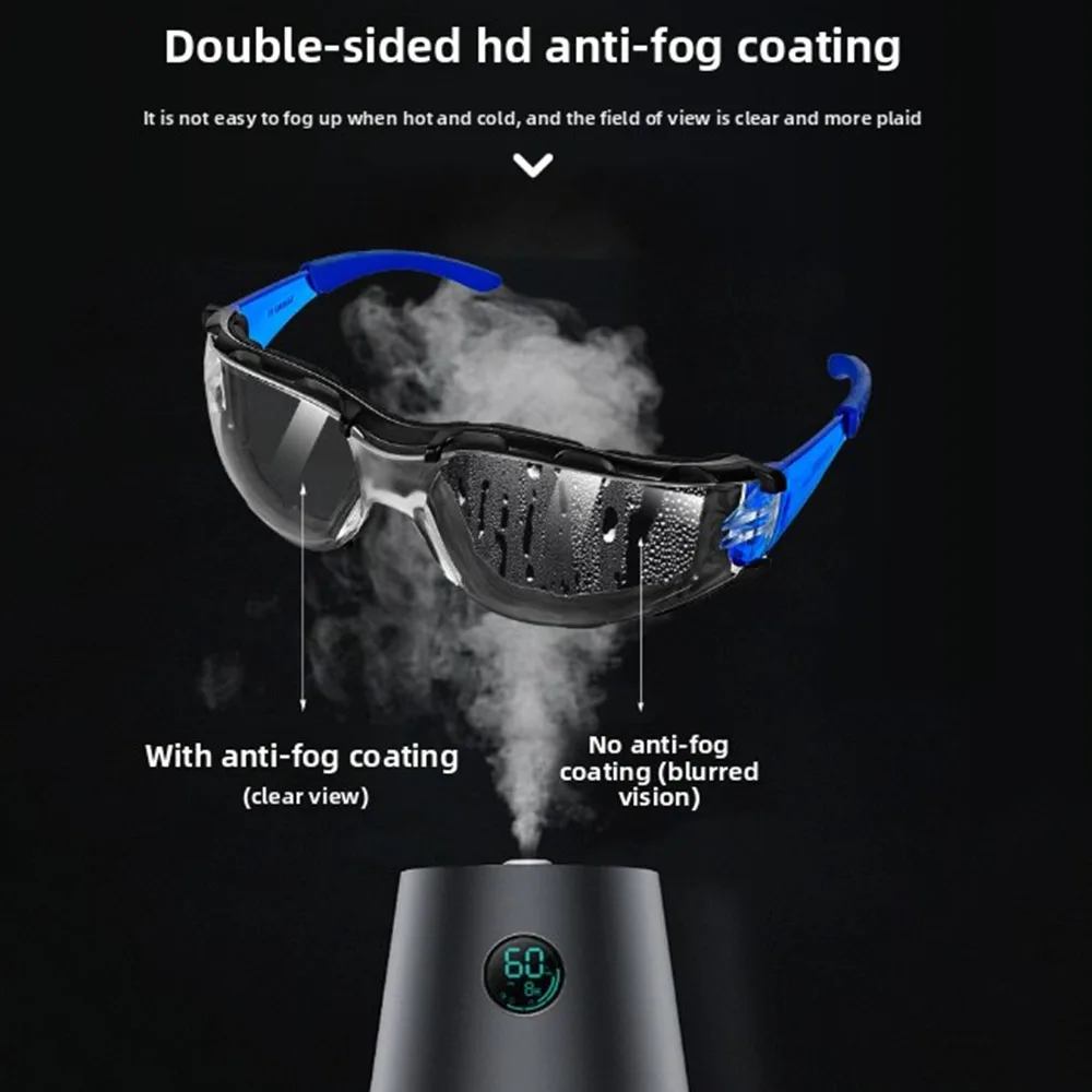 نظارات السلامة الزرقاء نظارات رياضية لحماية العين من الإسفنج الناعم لإطلاق النار وصناعة مختبر الأعمال الخشبية والرياضات الخارجية