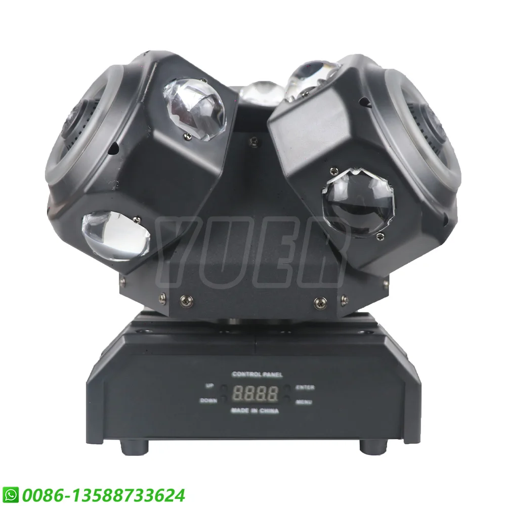 New 3 Arms LED 12x10w RGBW Beam RGB Laser Aperture Light Moving Head House Party KTV Stage Lighting DMX Nightclub Dj Disco Lamp