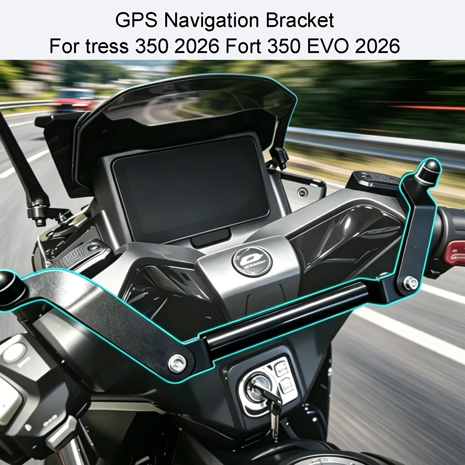 2026 New Mobile Navigation GPS Plate Bracket For QJMOTOR Tress350 Fort350 EVO Multifunctional Stable Anti-shake Support Stand