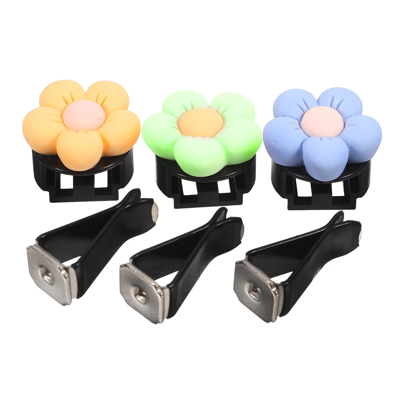 

3Pcs Car Aromatherapy Clip Creative Auto Decorations Replaceable Pads Fresh Smell Car Air Freshener Clip Dashboard Decorations