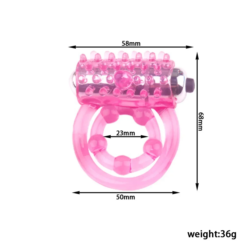 지속적인 진동기 링 더블 콕링, 조루 지연, 페니스 볼 루프 잠금 섹스 토이, 남성용 제품